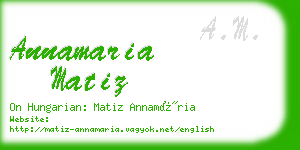 annamaria matiz business card